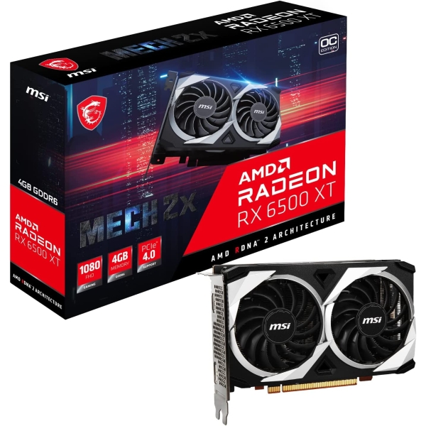 Graphic Card MSI Radeon RX 6500 XT MECH 2X 4G OC PCIExp 4GB