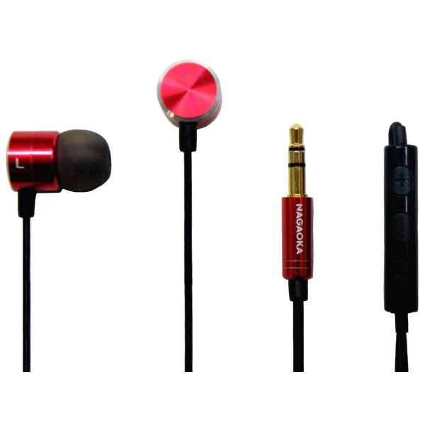 NAGAOKA P908MRD red Earphone Headphone