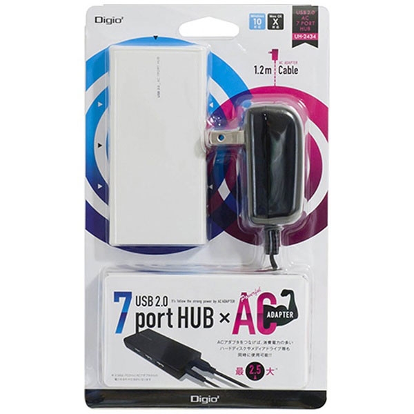 USB Hub Nakabayashi Digio2 UH-2434W White USB Hub