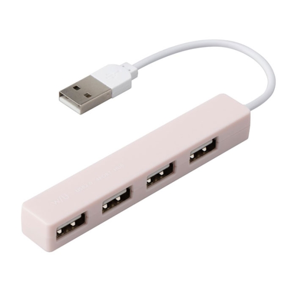 NAKABAYASHI Digio2 WU-UH2594P shell pink USB Hub