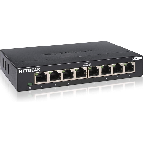 Switching HUB NETGEAR NETGEAR GS308-300JPS Black Switching HUB