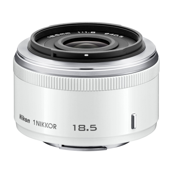 Nikon 1 NIKKOR 18.5mm f/1.8 White Camera Lens