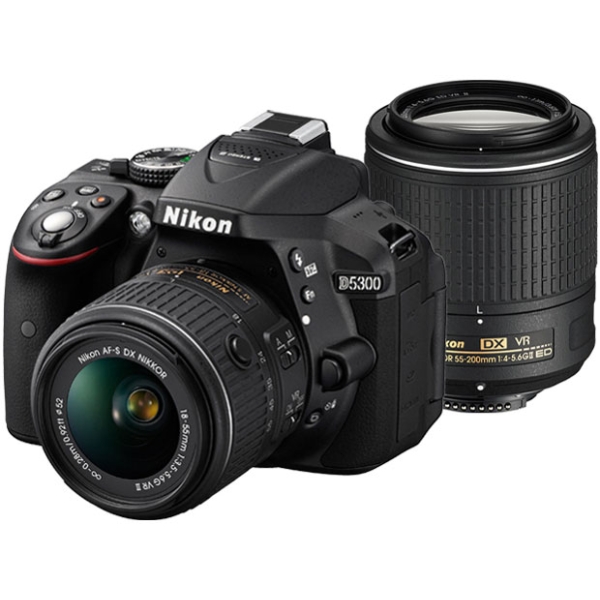 Nikon D5300 Double Zoom Kit 2 Black Digital Single Lens Reflex DSLR Camera