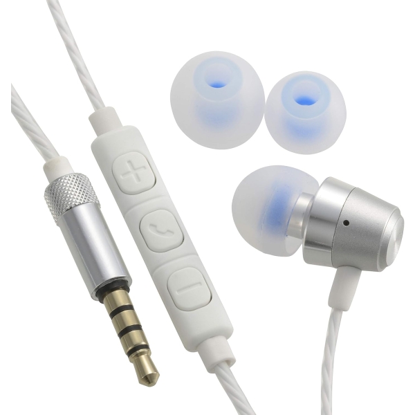 OHM ELECTRIC AudioComm HP-B171N-S silver Earphone Headphone