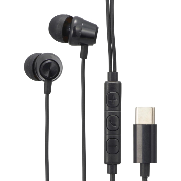 OHM ELECTRIC AudioComm HP-B173N-K Black Earphone Headphone