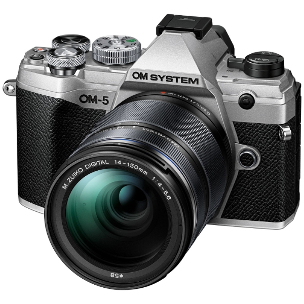 Mirrorless Camera OM digital Solutions OM SYSTEM OM-5 14-150mm II lens kit silver Mirrorless Camera