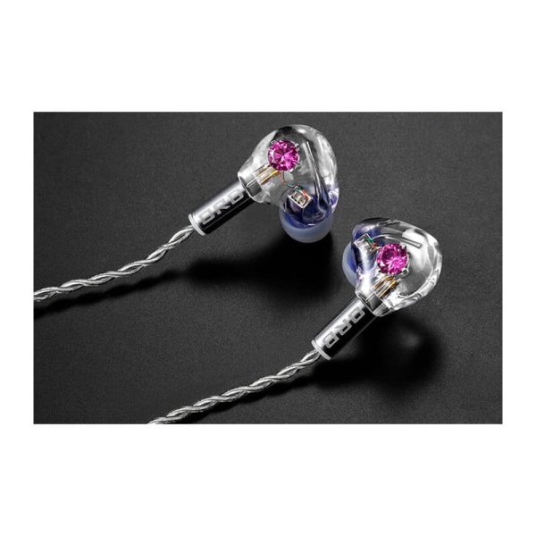 ORB CF-IEM avec CRESCENT VERT with Celestial force C4 Pink Sapphire Earphone Headphone