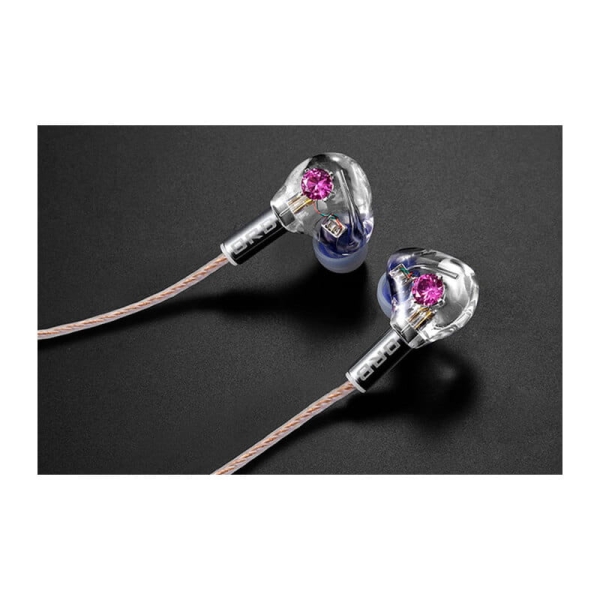 ORB CF-IEM avec CRESCENT VERT with Clear force Ultimate CL Pink Sapphire Earphone Headphone