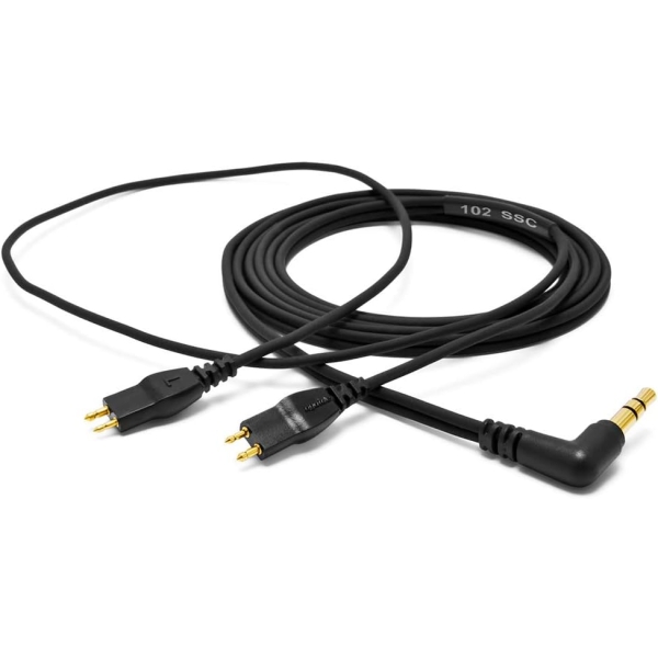 Earphone Cables Terminal Black 1.2m for exclusive use of AS ONE HPC-HD25 V2 mini-plug (L-form) ⇔ Earphone Cable