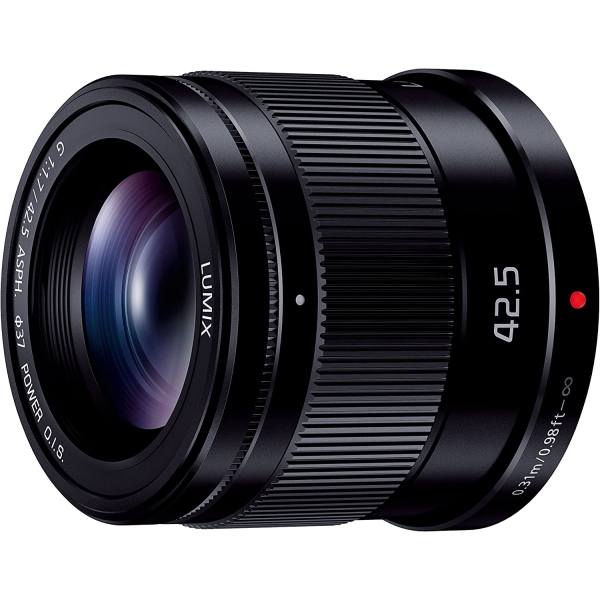 Lens Panasonic LUMIX G 42.5mm/F1.7 ASPH./POWER O.I.S. H-HS043-K Black Camera Lense