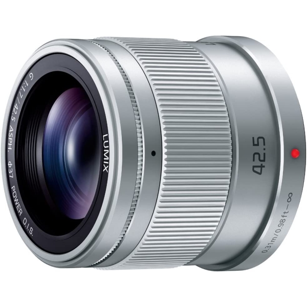 Camera Lens Panasonic LUMIX G 42.5mm/F1.7 ASPH./POWER O.I.S. H-HS043-S Silver Lense