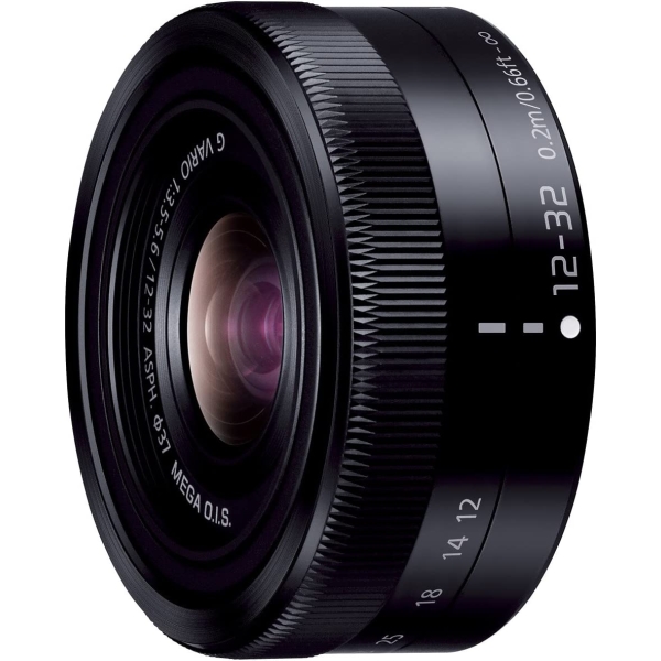 Lens Panasonic LUMIX G VARIO 12-32mm/F3.5-5.6 ASPH./MEGA O.I.S. H-FS12032-K Black Camera Lense