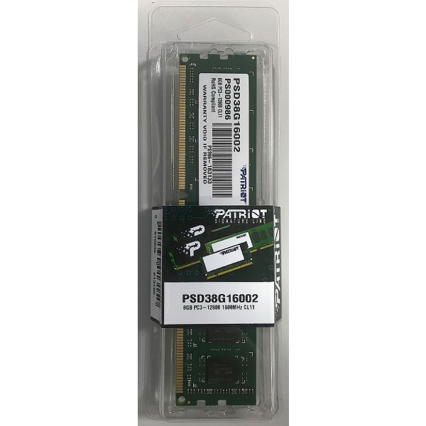 Patriot Memory PSD38G16002 DDR3 PC3-12800 8GB Memory