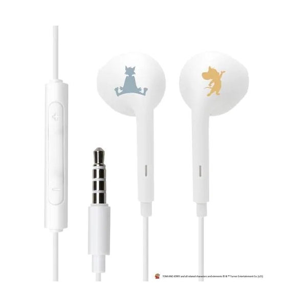 PGA Premium Style PG-WSHE01TAJ Tom and Jerry/silhouette Earphone Headphone