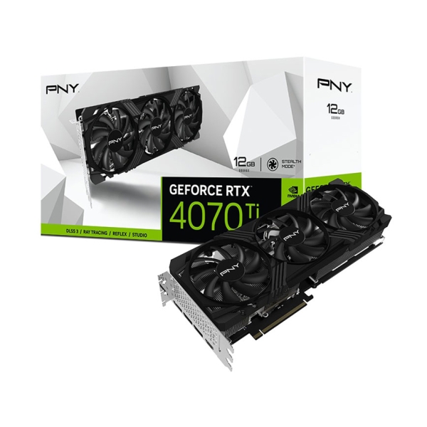 PNY GeForce RTX 4070 Ti 12GB VERTO LED triple fan VCG4070T12TFXPB1 PCIExp 12GB Graphic Card