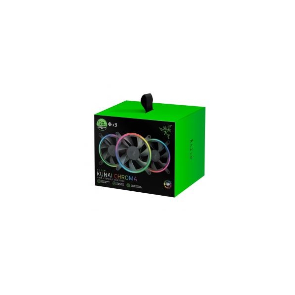 Case Fan Razer Kunai Chroma RGB 120MM LED PWM 3FAN RC21-01810100-R3M1