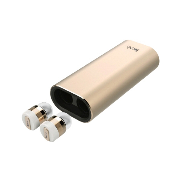 ROA International Beat-in Power Bank gold Earphone Headphone