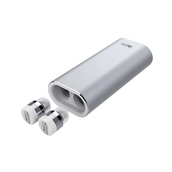 ROA International Beat-in Power Bank silver Earphone Headphone