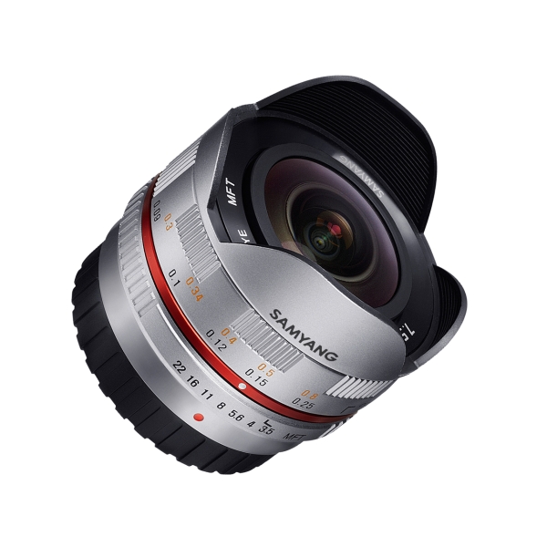 Camera Lens SAMYANG 7.5mm 1:3.5 UMC Fish-eye MFT Silver Lense