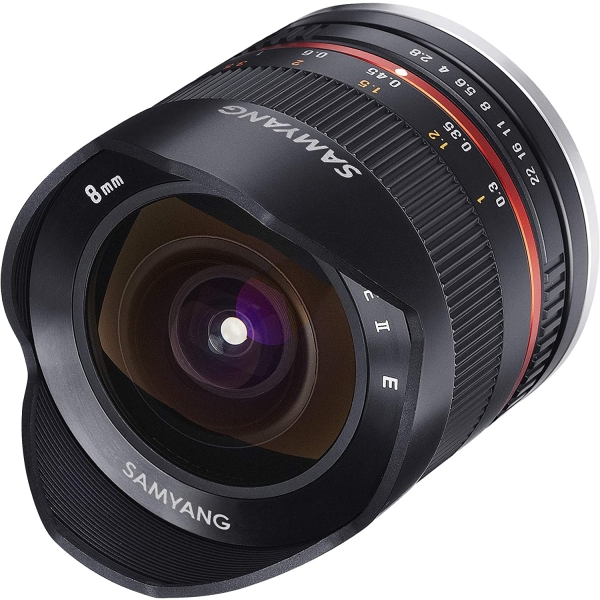 Camera Lens SAMYANG 8mm F2.8 UMC FISH-EYE II Black for Fujifilm Lense