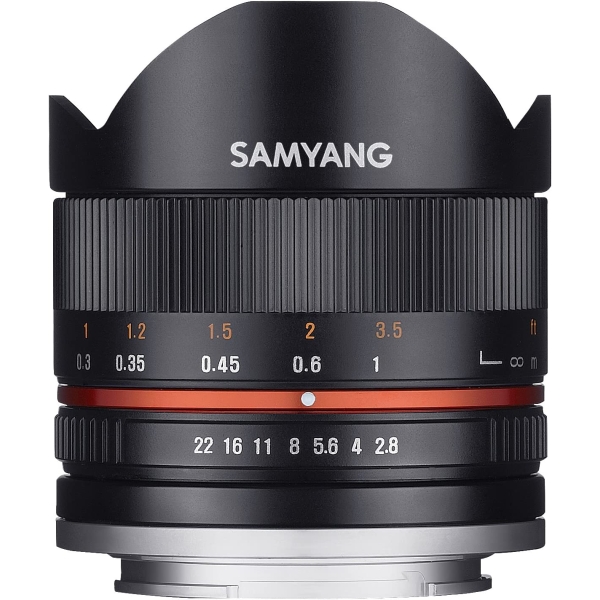 Camera Lens SAMYANG 8mm F2.8 UMC FISH-EYE II Black for Sony Lense