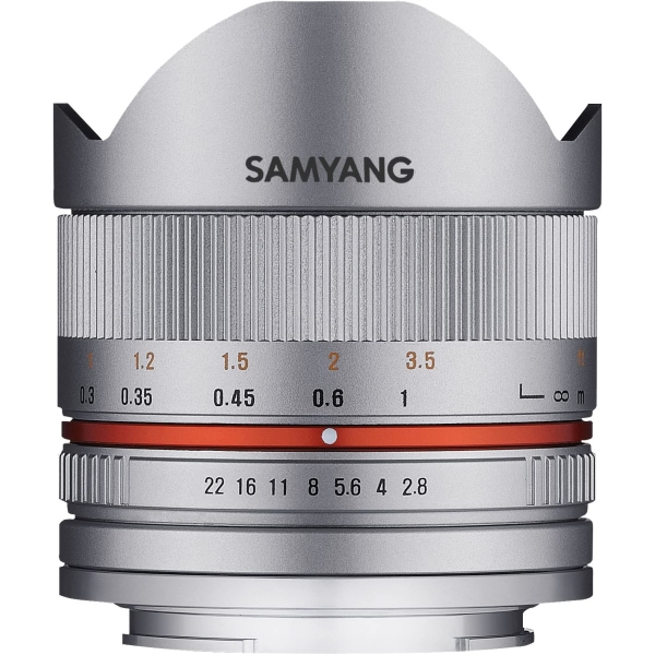 Camera Lens SAMYANG 8mm F2.8 UMC FISH-EYE II Silver for Fujifilm Lense