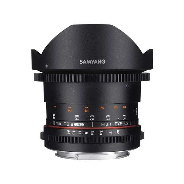 Camera Lens SAMYANG 8mm T3.8 VDSLR UMC Fish-eye CS II for Nikon Lense