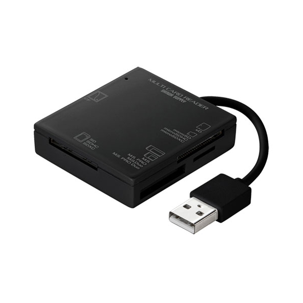 Sanwa Supply ADR-ML15BK USB 61in1 black Card Reader