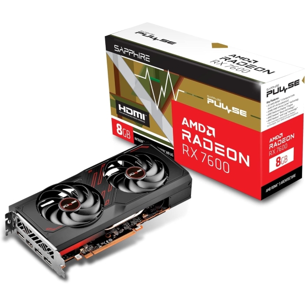 SAPPHIRE SAPPHIRE PULSE Radeon RX 7600 GAMING 8GB GDDR6 PCIExp 8GB Graphic Card