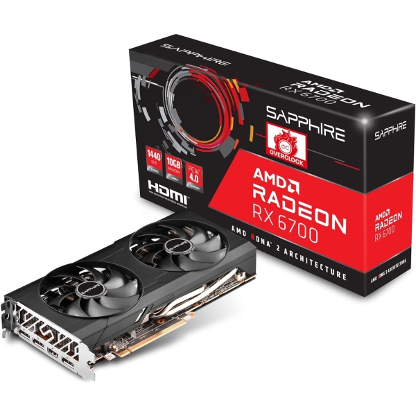 SAPPHIRE SAPPHIRE RADEON RX 6700 GAMING OC 10GB GDDR6 HDMI/TRIPLE DP PCIExp 10GB Graphic Card