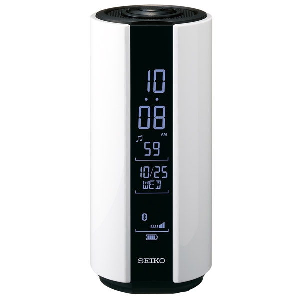 Bluetooth Speaker Seiko Clock SS201W white