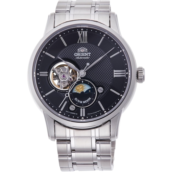 ORIENT Semi-skeleton  RN-AS0001B with the sun & moon indication mechanism model Watch