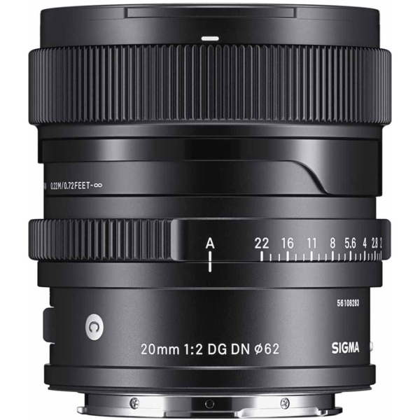 Lens Sigma 20mm F2 DG DN for Sony E Camera Lense