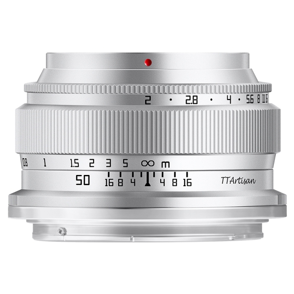 Camera Lens Signature artisan optics TTArtisan 50mm f/2 (S) silver Canon M use Lense