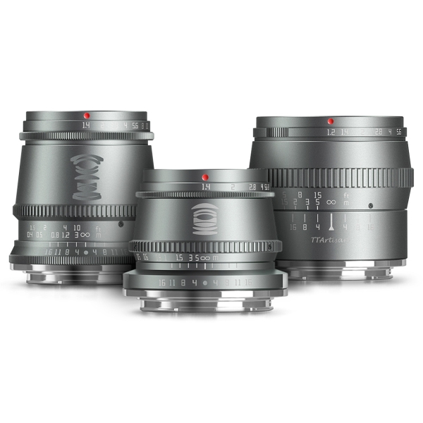 Camera Lens Signature artisan optics TTArtisan lens three set titanium color Canon M use Lense