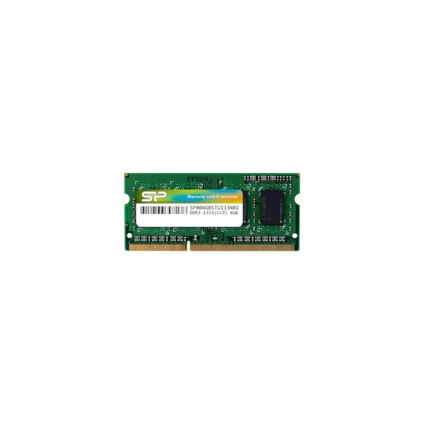 Silicon Power SP004GBSTU133N02 SODIMM DDR3 PC3-10600 4GB Memory