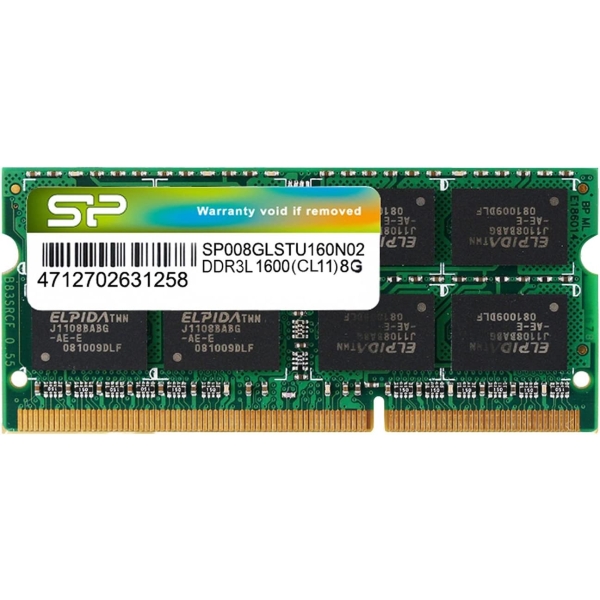 Memory Silicon Power SP008GLSTU160N02 S.O.DIMM DDR3L PC3-12800 8GB