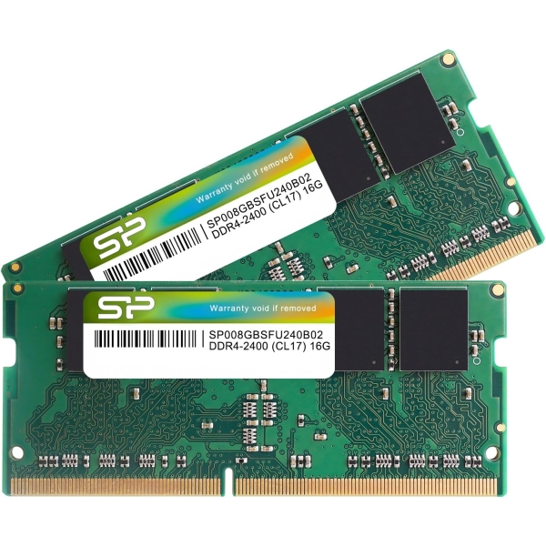 Silicon Power SP016GBSFU240B22 SODIMM DDR4 PC4-19200 8GB 2 disk set Memory