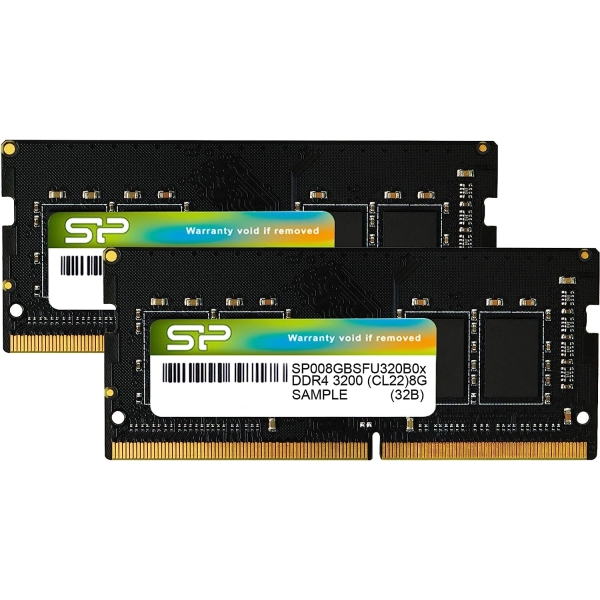 Silicon Power SP016GBSFU320B22 SODIMM DDR4 PC4-25600 8GB 2 pieces set Memory