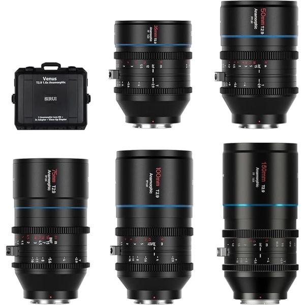 SIRUI Anamorphic Lens Set Venus_1.6_x_5_SET-RF-JP for Canon RF Camera Lens