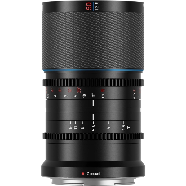 SIRUI Saturn 50mm T2.9 1.6X Full Frame Carbon Fiber Anamorphic Lens Blue Flare for Nikon Z Camera Lens