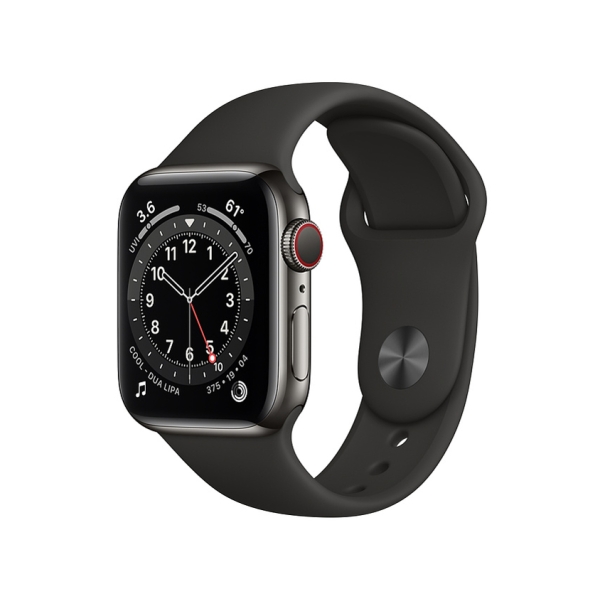 Smart Watch Apple Apple Watch Series 6 GPS+Cellular model 40mm M06X3J/A graphite stainless steel case/black sports band Electronic Goods Wearable Devices