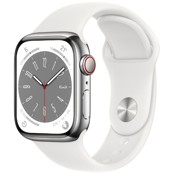 Smart Watch Apple Apple Watch Series 8 GPS+Cellular model 41mm MNJ53J/A Silver stainless steel case/white sports band Electronic Goods Wearable Devices