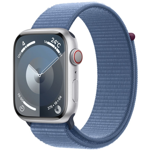 Smart Watch Apple Apple Watch Series 9 GPS+Cellular model 45mm MRMJ3J/A Silver/Winter Blue Sports Loop Electronic Goods Wearable Devices