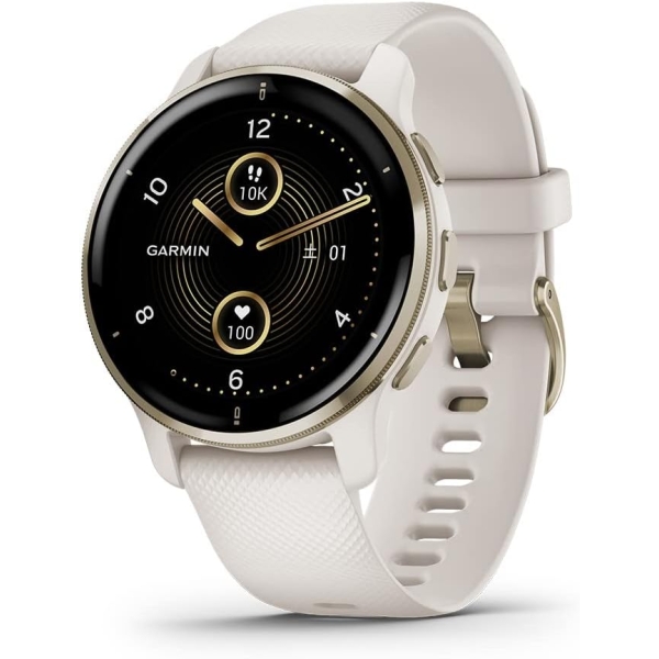 Smart Watch GARMIN Venu 2 Plus 010-02496-42 White/Cream Gold Electronic Goods Wearable Devices