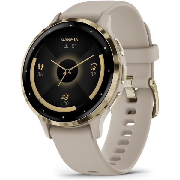 Smart Watch GARMIN Venu 3S 010-02785-42 French Gray/Cream Gold Electronic Goods Wearable Devices