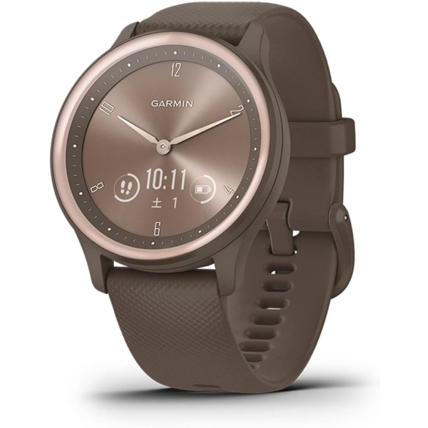 Smart Watch GARMIN vivomove Sport 010-02566-42 Peach Gold/Cocoa Electronic Goods Wearable Devices