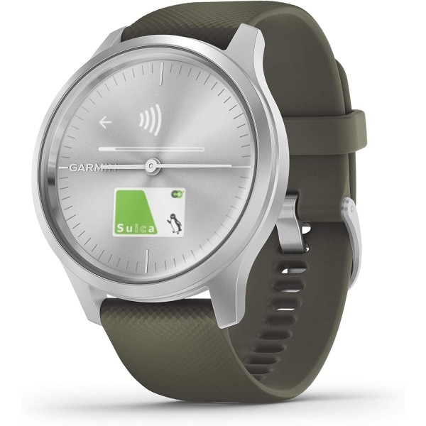 Smart Watch GARMIN vivomove Style 010-02240-71 Moss Green/Silver Electronic Goods Wearable Devices