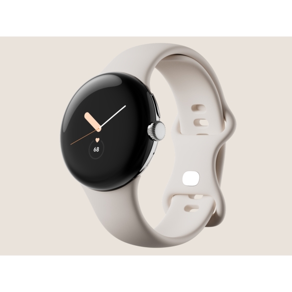 Smart Watch Google Pixel Watch Polished Silver stainless steel case /Chalk active band Electronic Goods Wearable Devices