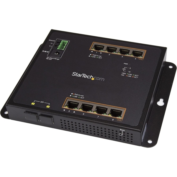 StarTech.com IES101GP2SFW Black Switch HUB